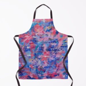 Apron Original Vibrant Expressive Colorful Abstract Acrylic Painting Canvas Art Aprons